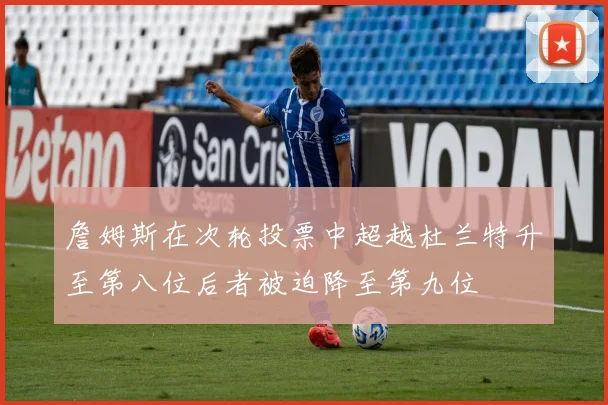 詹姆斯在次轮投票中超越杜兰特升至第八位后者被迫降至第九位